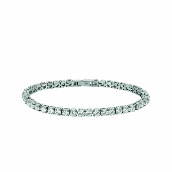 GLIMRA 4mm Bracelets Steel/Crystal in the group Bracelets at SCANDINAVIAN JEWELRY DESIGN (359464)
