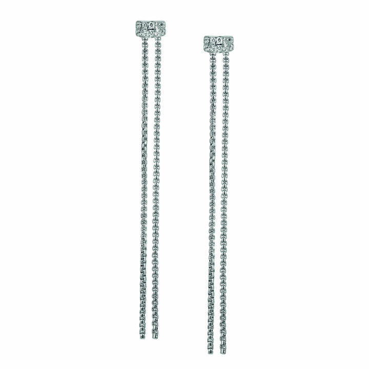 CLARISSA Long Earrings Steel in the group Earrings / Silver Earrings at SCANDINAVIAN JEWELRY DESIGN (359556)