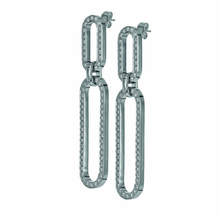 EXCELLENT Long Earrings Steel in the group Earrings / Silver Earrings at SCANDINAVIAN JEWELRY DESIGN (359792)