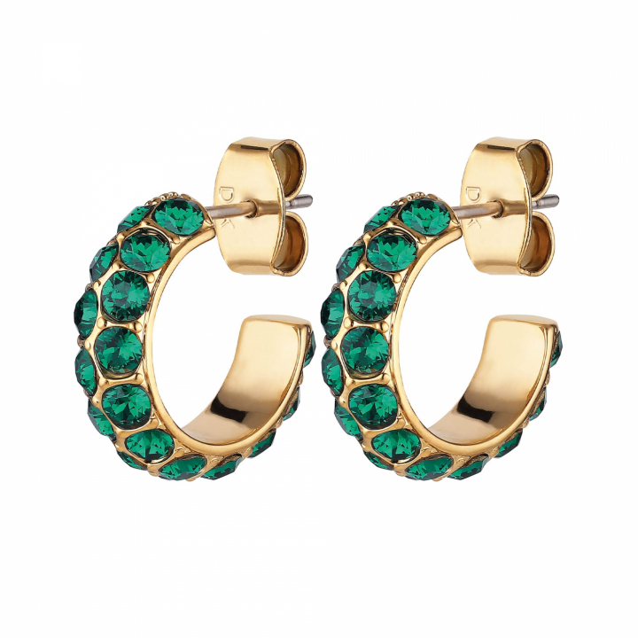 HEIDI SG EMERALD GREEN  in the group Earrings / Gold Earrings at SCANDINAVIAN JEWELRY DESIGN (360023)