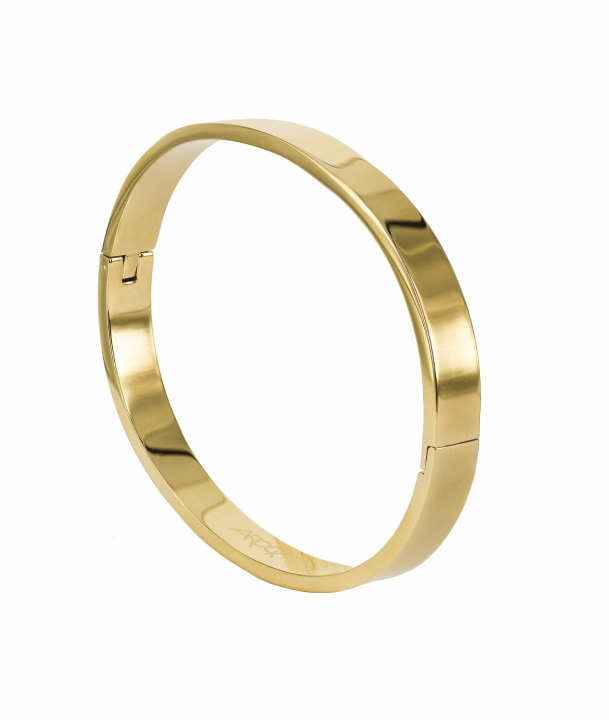WALTER Armring Wide Blankt Gold in the group Bracelets at SCANDINAVIAN JEWELRY DESIGN (367841)