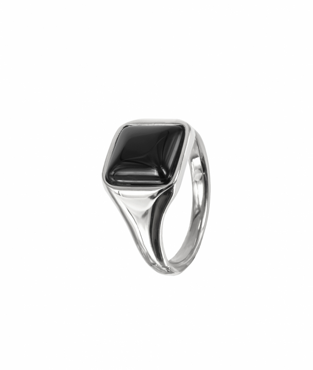 NEO Ring Stål/Svart in the group Rings / Silver Rings at SCANDINAVIAN JEWELRY DESIGN (368688R)