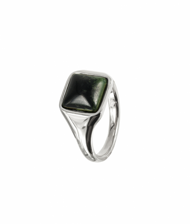 NEO Ring Stål/Grön in the group Rings / Silver Rings at SCANDINAVIAN JEWELRY DESIGN (368909R)
