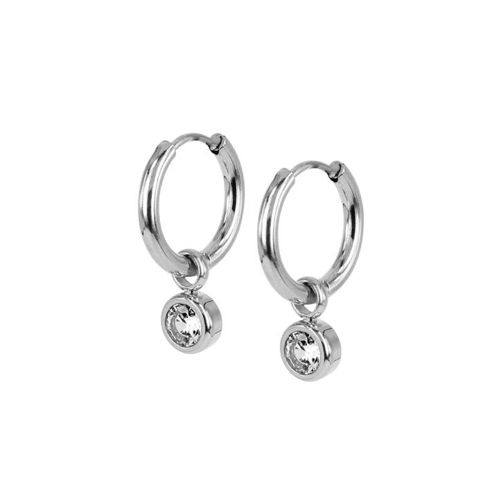LILLY Hoops Earrings Steel in the group Earrings / Silver Earrings at SCANDINAVIAN JEWELRY DESIGN (370087)