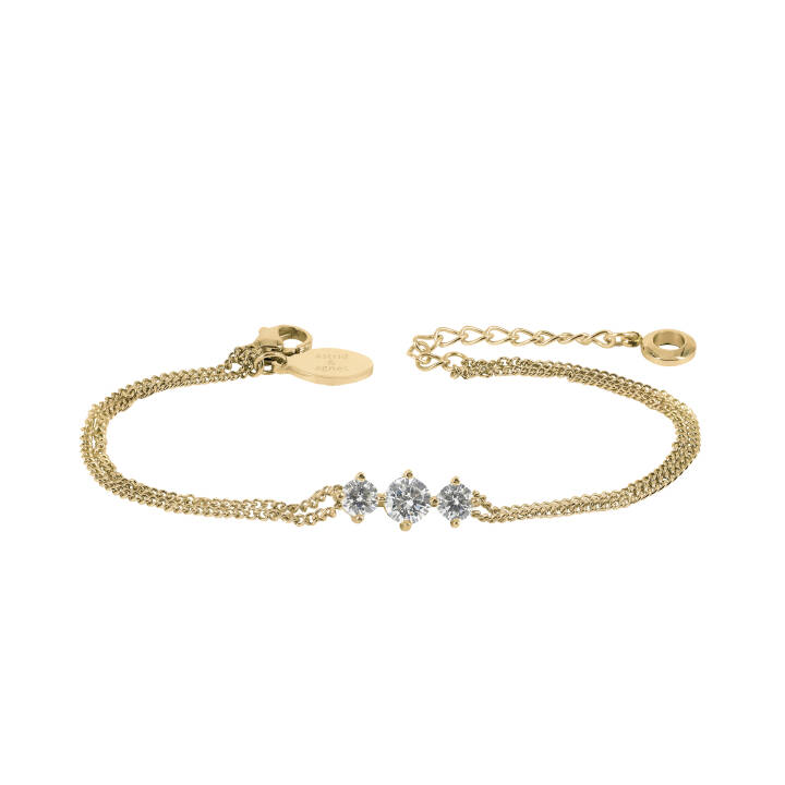 IDA Tripple Bracelets Gold in the group Bracelets / Gold Bracelets at SCANDINAVIAN JEWELRY DESIGN (370421)