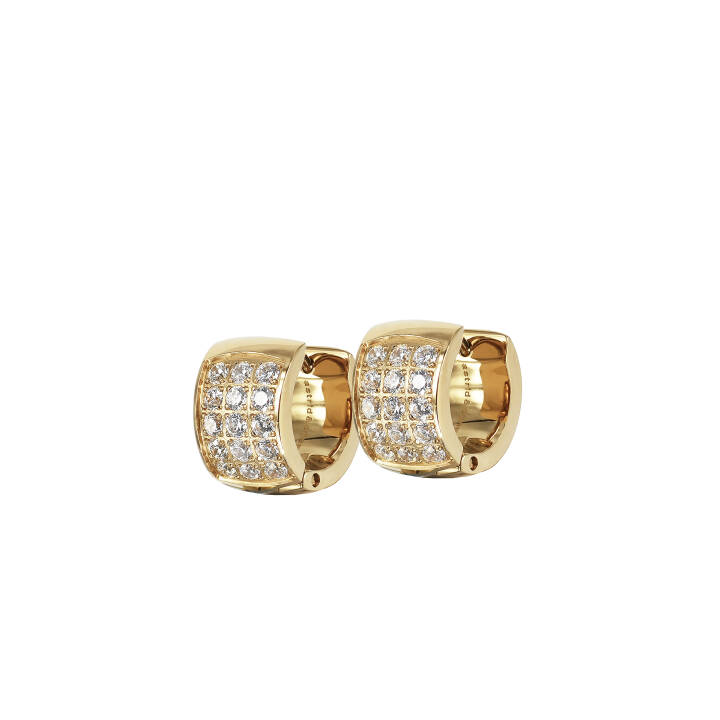 CLARISSA Wide Earrings Gold in the group Earrings / Gold Earrings at SCANDINAVIAN JEWELRY DESIGN (371176)