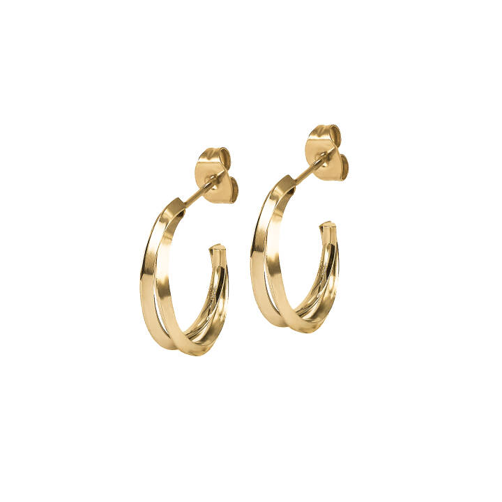 CHELSEA Small Earrings Gold/Gold in the group Earrings / Gold Earrings at SCANDINAVIAN JEWELRY DESIGN (371206)