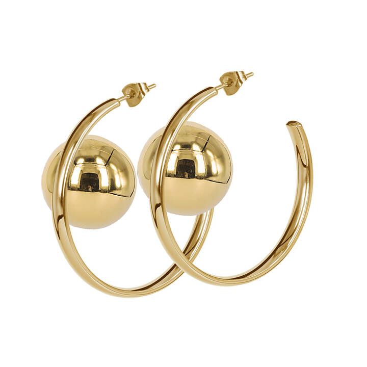 ESSIE Hoops Earrings Gold in the group Earrings / Gold Earrings at SCANDINAVIAN JEWELRY DESIGN (371497)