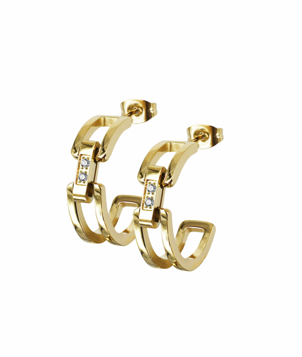 CHERRIE Crystal Earring Gold  in the group Earrings / Gold Earrings at SCANDINAVIAN JEWELRY DESIGN (372050)