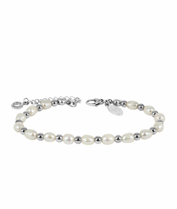 Palma bracelet pearl/silver in the group Bracelets / Silver Bracelets at SCANDINAVIAN JEWELRY DESIGN (372517)