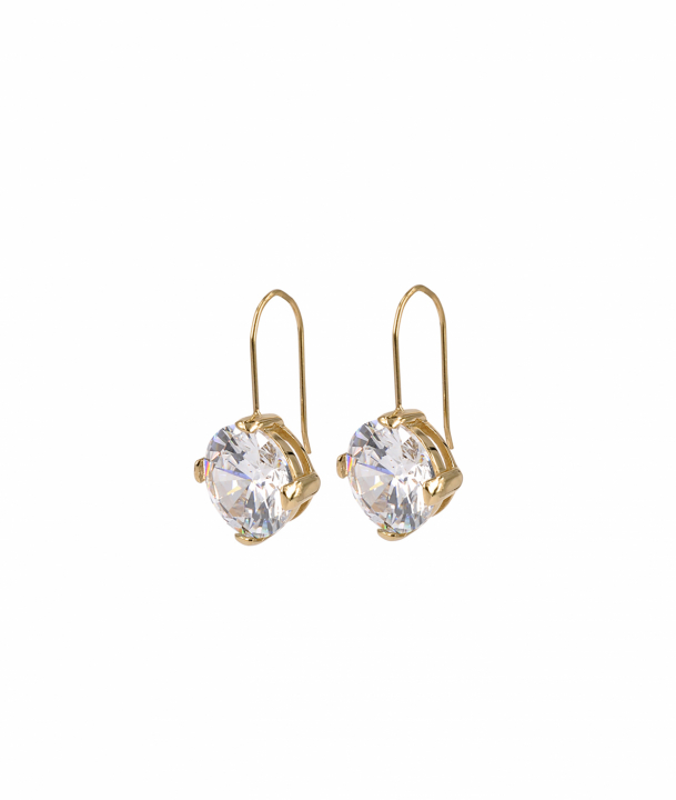 FRIDA Short Earring Gold/Vit in the group Earrings / Gold Earrings at SCANDINAVIAN JEWELRY DESIGN (373200)