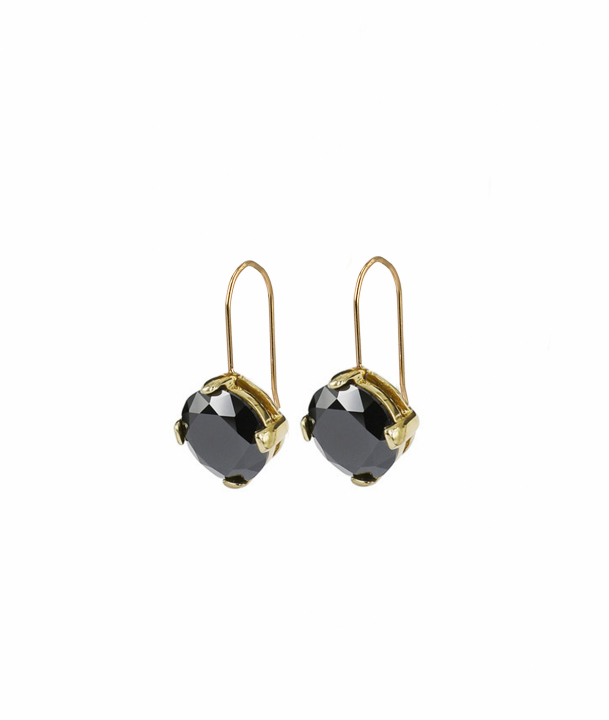 FRIDA Short Earring Gold/Svart in the group Earrings / Gold Earrings at SCANDINAVIAN JEWELRY DESIGN (373224)