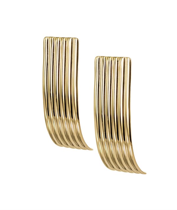 MONIQUE Big Earrings Gold in the group Earrings / Gold Earrings at SCANDINAVIAN JEWELRY DESIGN (373439)