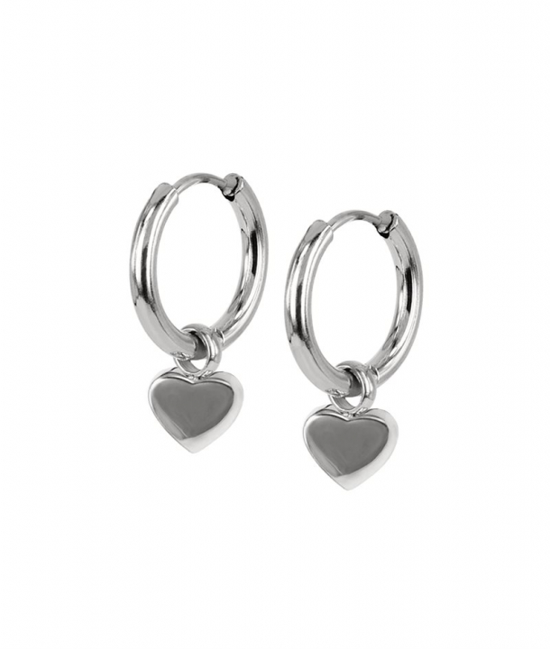 ELISE Hoops Earrings Stål in the group Earrings / Silver Earrings at SCANDINAVIAN JEWELRY DESIGN (373552)