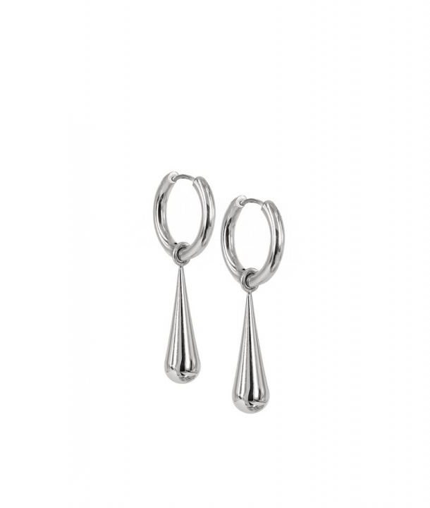 BELLA Hoops Stål in the group Earrings / Silver Earrings at SCANDINAVIAN JEWELRY DESIGN (373606)