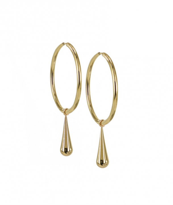 BELLA Big Hoops Gold in the group Earrings / Gold Earrings at SCANDINAVIAN JEWELRY DESIGN (373637)