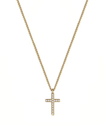CROSS Crystal Necklace Gold in the group Necklaces / Gold Necklaces at SCANDINAVIAN JEWELRY DESIGN (373927)