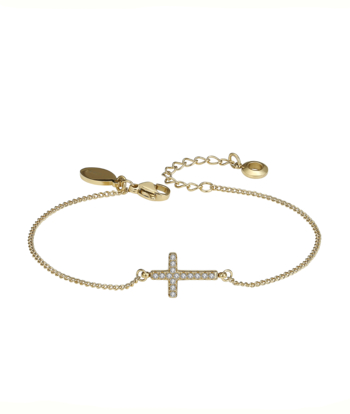 CROSS Crystal Bracelet Gold in the group Bracelets / Gold Bracelets at SCANDINAVIAN JEWELRY DESIGN (373941)