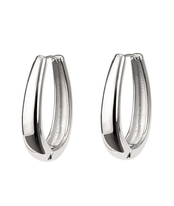 Alina Earrings Stål 34mm in the group Earrings / Silver Earrings at SCANDINAVIAN JEWELRY DESIGN (374436)
