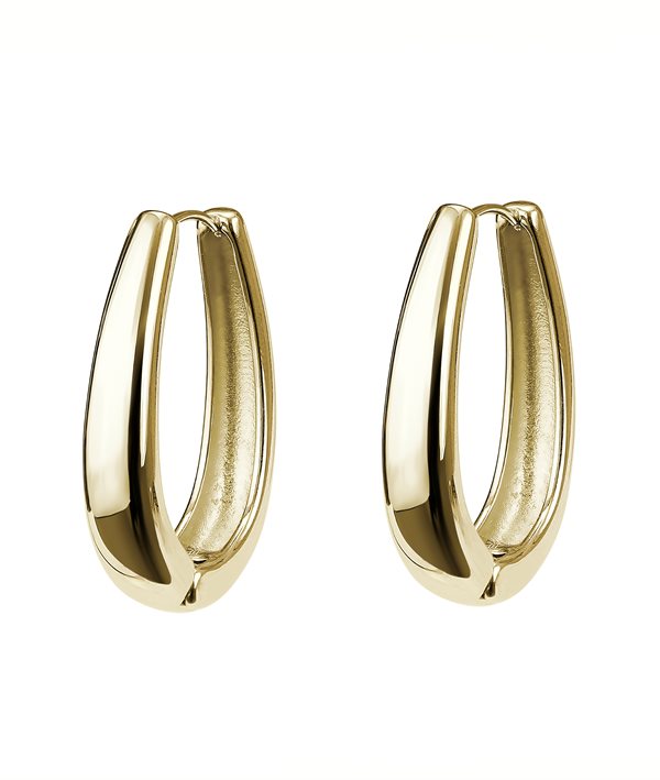 Alina Earrings Gold 34mm in the group Earrings / Gold Earrings at SCANDINAVIAN JEWELRY DESIGN (374443)
