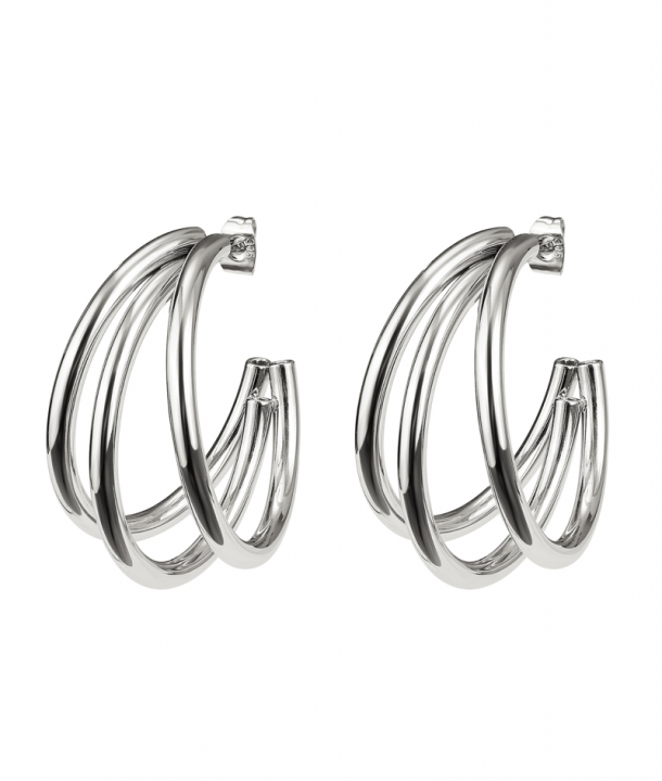LANA BIG Earrings Steel in the group Earrings / Silver Earrings at SCANDINAVIAN JEWELRY DESIGN (374573)