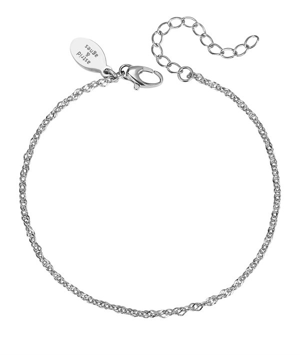 NORA Bracelet Steel in the group Bracelets / Silver Bracelets at SCANDINAVIAN JEWELRY DESIGN (374757)