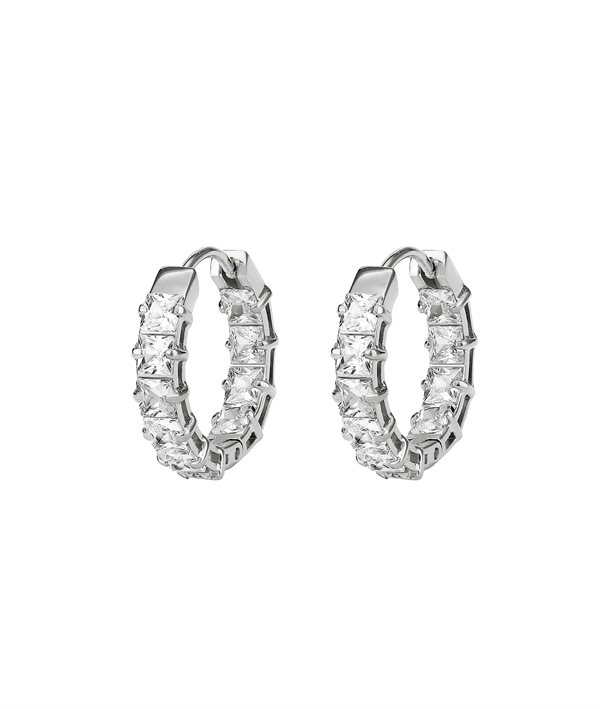 ADELE Hoops Steel in the group Earrings / Silver Earrings at SCANDINAVIAN JEWELRY DESIGN (375174)