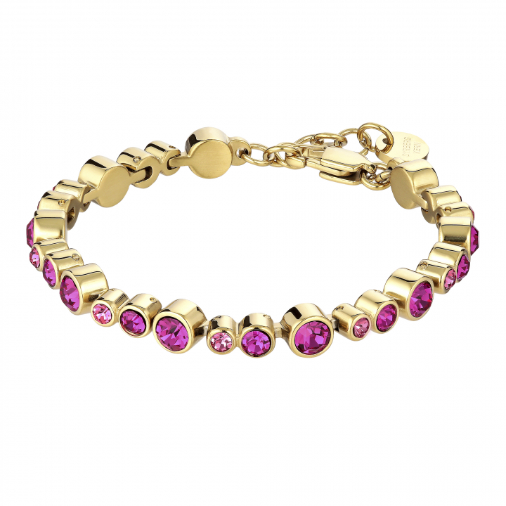 TERESIA Gold PINK in the group Bracelets / Gold Bracelets at SCANDINAVIAN JEWELRY DESIGN (380009)