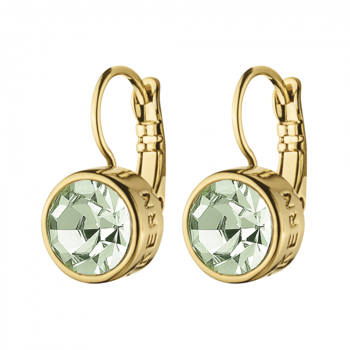 LOUISE Gold LIGHT GREEN in the group Earrings / Gold Earrings at SCANDINAVIAN JEWELRY DESIGN (380100)