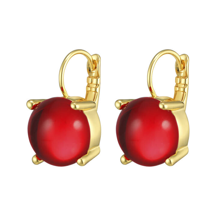 DIANA Gold RED in the group Earrings / Gold Earrings at SCANDINAVIAN JEWELRY DESIGN (390036)