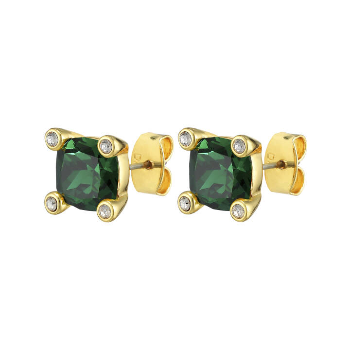 CLARA Gold GREEN in the group Earrings / Gold Earrings at SCANDINAVIAN JEWELRY DESIGN (390045)
