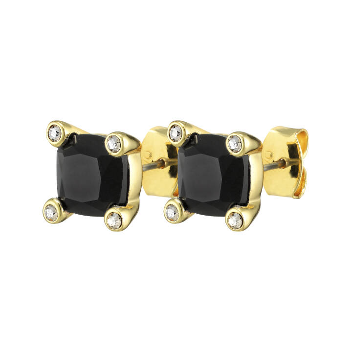 CLARA Gold BLACK in the group Earrings / Gold Earrings at SCANDINAVIAN JEWELRY DESIGN (390048)