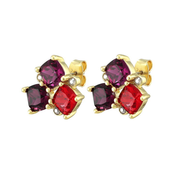 VIENA Gold RED in the group Earrings / Gold Earrings at SCANDINAVIAN JEWELRY DESIGN (390052)