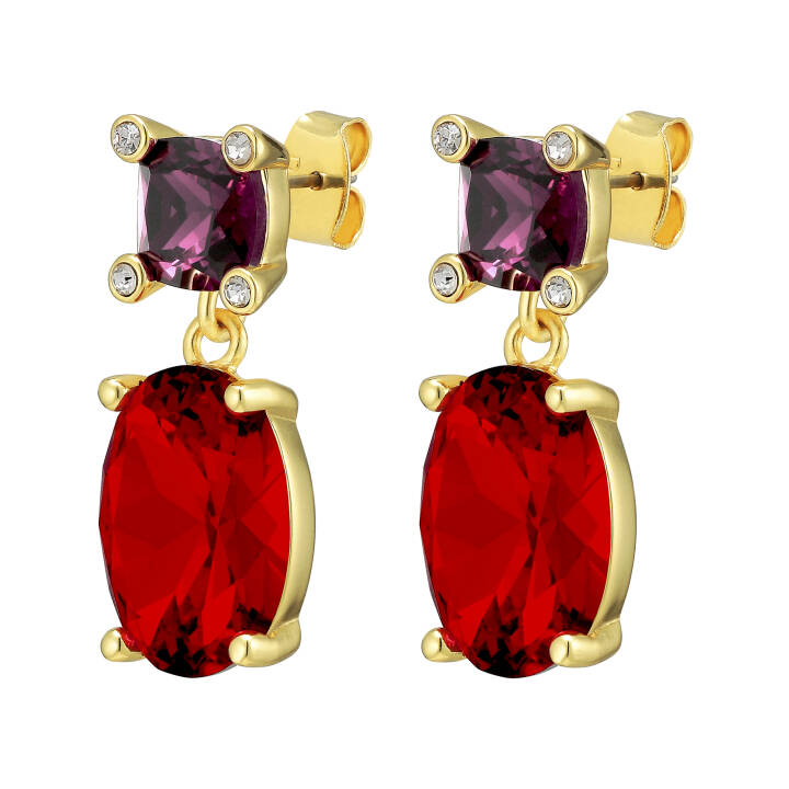 ANTONIA Gold RED in the group Earrings / Gold Earrings at SCANDINAVIAN JEWELRY DESIGN (390059)