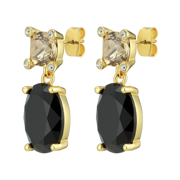 ANTONIA Gold BLACK in the group Earrings / Gold Earrings at SCANDINAVIAN JEWELRY DESIGN (390061)