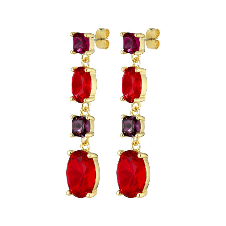 CORNELIA Gold RED in the group Earrings / Gold Earrings at SCANDINAVIAN JEWELRY DESIGN (390063)