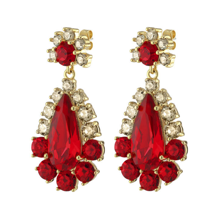 LUCIA Gold RED in the group Earrings / Gold Earrings at SCANDINAVIAN JEWELRY DESIGN (390069)