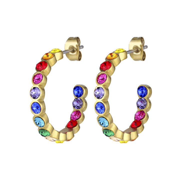 HOLLY Gold RAINBOW in the group Earrings / Gold Earrings at SCANDINAVIAN JEWELRY DESIGN (390110)