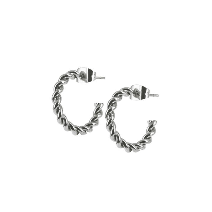 TWIST Medium Earrings Steel in the group Earrings / Silver Earrings at SCANDINAVIAN JEWELRY DESIGN (400166)