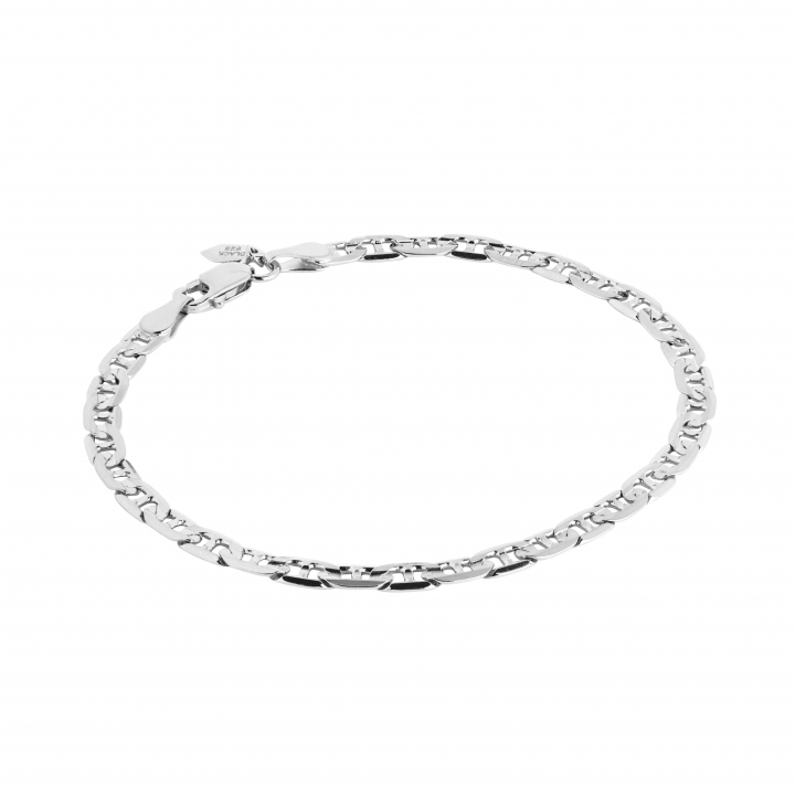 Carlo Medium Bracelet Silver (One) in the group Bracelets / Silver Bracelets at SCANDINAVIAN JEWELRY DESIGN (400264AG)