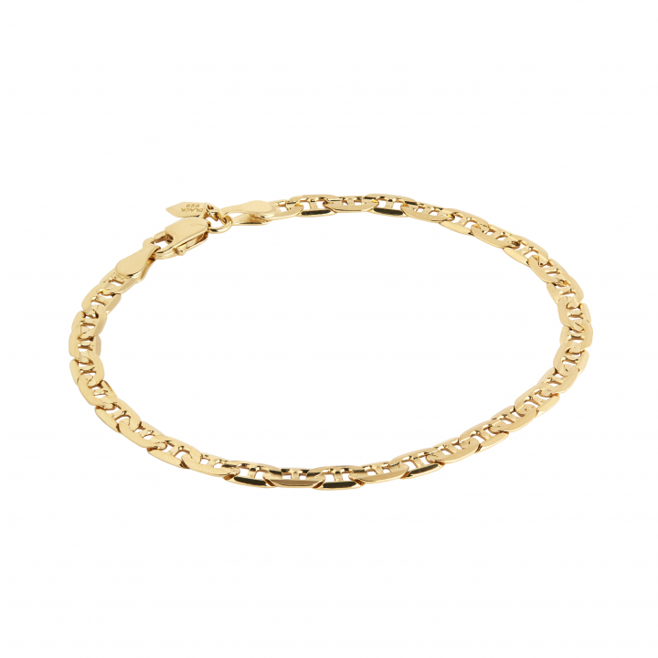 Carlo Medium Bracelet Goldplated Silver (One) in the group Bracelets / Gold Bracelets at SCANDINAVIAN JEWELRY DESIGN (400264YG)