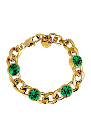 ARIANE SG EMERALD GREEN Bracelet in the group Bracelets / Gold Bracelets at SCANDINAVIAN JEWELRY DESIGN (430034)