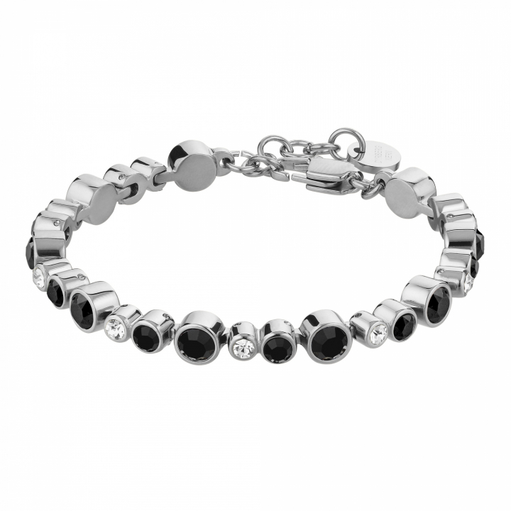 TERESIA Silver BLACK / CRYSTAL Bracelets in the group Bracelets / Silver Bracelets at SCANDINAVIAN JEWELRY DESIGN (430144)