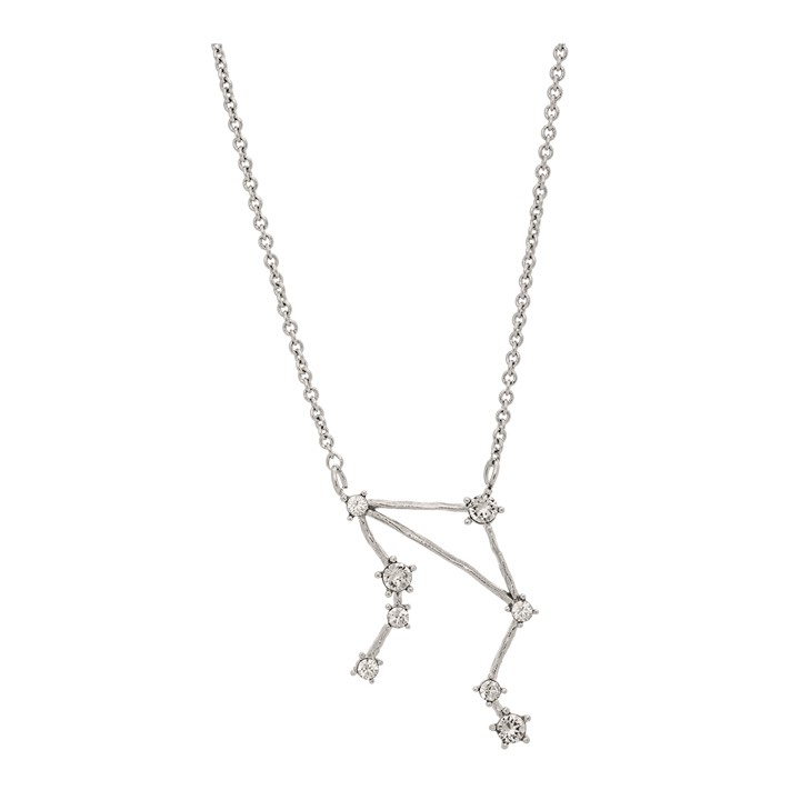 Libra (Vågen) star sign Necklaces - Crystal (silver) in the group Necklaces / Silver Necklaces at SCANDINAVIAN JEWELRY DESIGN (43015)