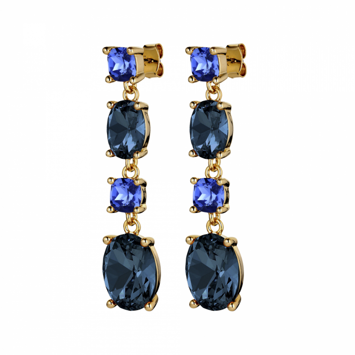 CORNELIA Gold BLUE Earring in the group Earrings / Gold Earrings at SCANDINAVIAN JEWELRY DESIGN (430157)