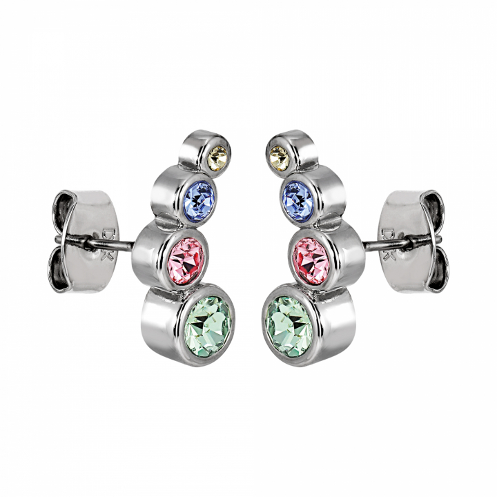 AGNES Silver PASTEL MULTI in the group Earrings / Silver Earrings at SCANDINAVIAN JEWELRY DESIGN (440045)