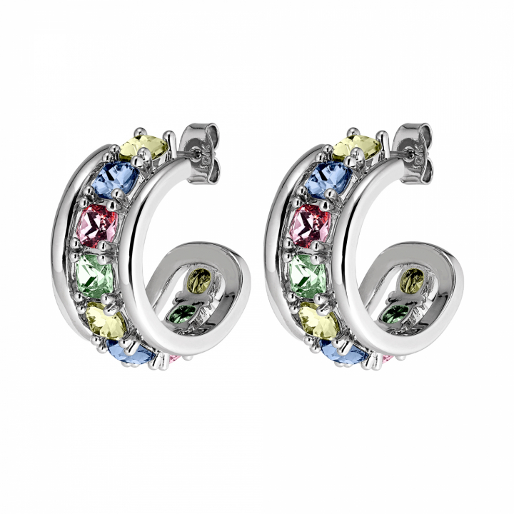 HELEN Silver PASTEL MULTI in the group Earrings / Silver Earrings at SCANDINAVIAN JEWELRY DESIGN (440051)