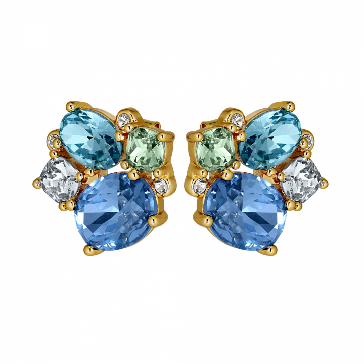 EMMA Gold AQUA in the group Earrings / Gold Earrings at SCANDINAVIAN JEWELRY DESIGN (440056)