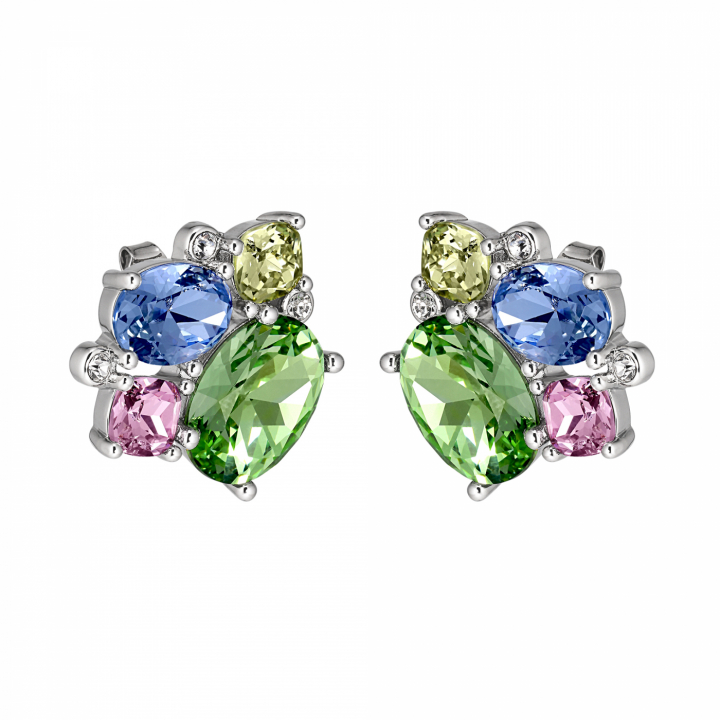 EMMA Silver PASTEL MULTI in the group Earrings / Silver Earrings at SCANDINAVIAN JEWELRY DESIGN (440057)