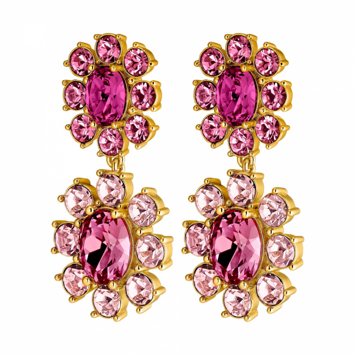 LINA Gold ROSE/PINK in the group Earrings / Gold Earrings at SCANDINAVIAN JEWELRY DESIGN (440060)